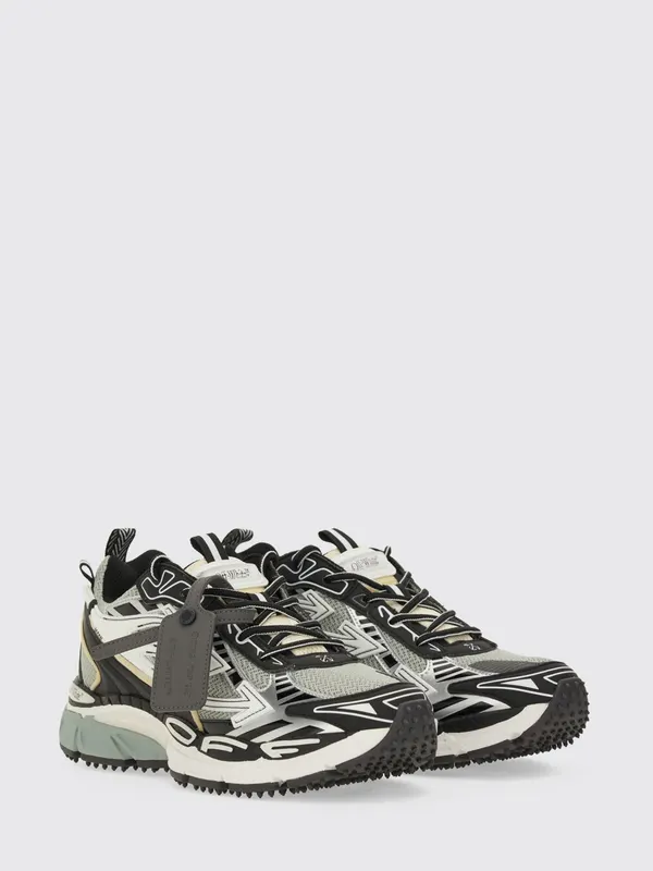 Off-White Be Right Back Two-Tone Tech Fabric with Serrated Sole Grey (M295C9F001LLIGHTGREY/BACK)