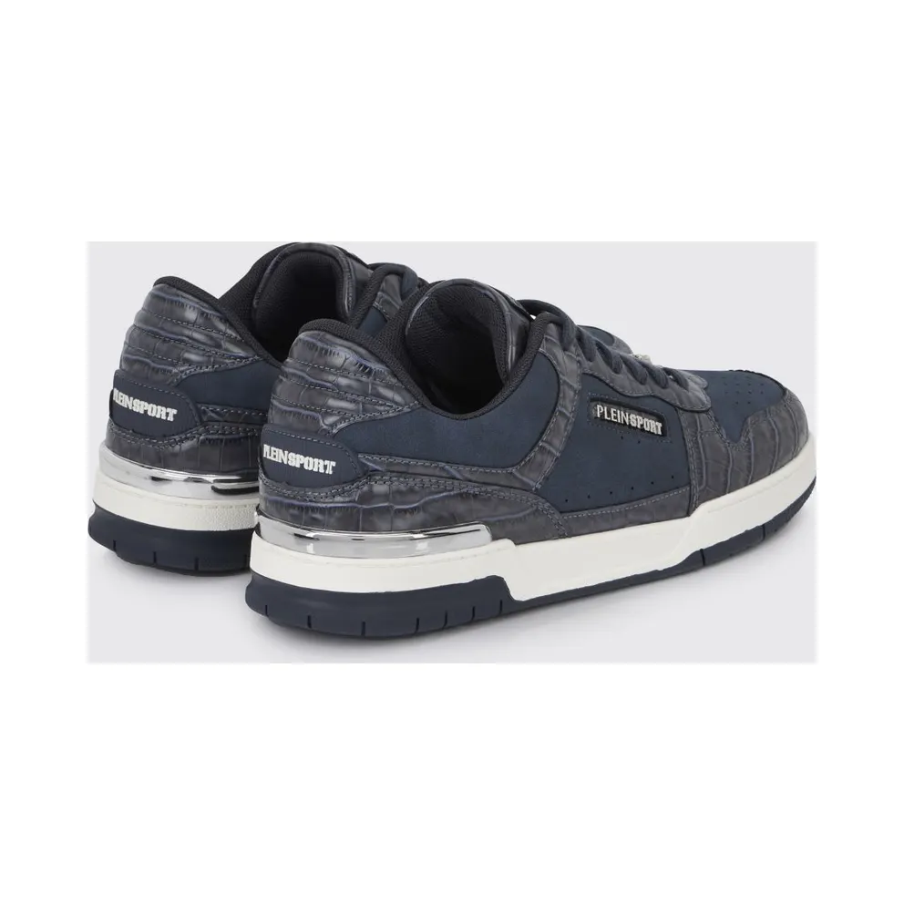 Plein Sport Suede And Crocodile Print Leather Turquoise (FAESUSC0795STE003N08)