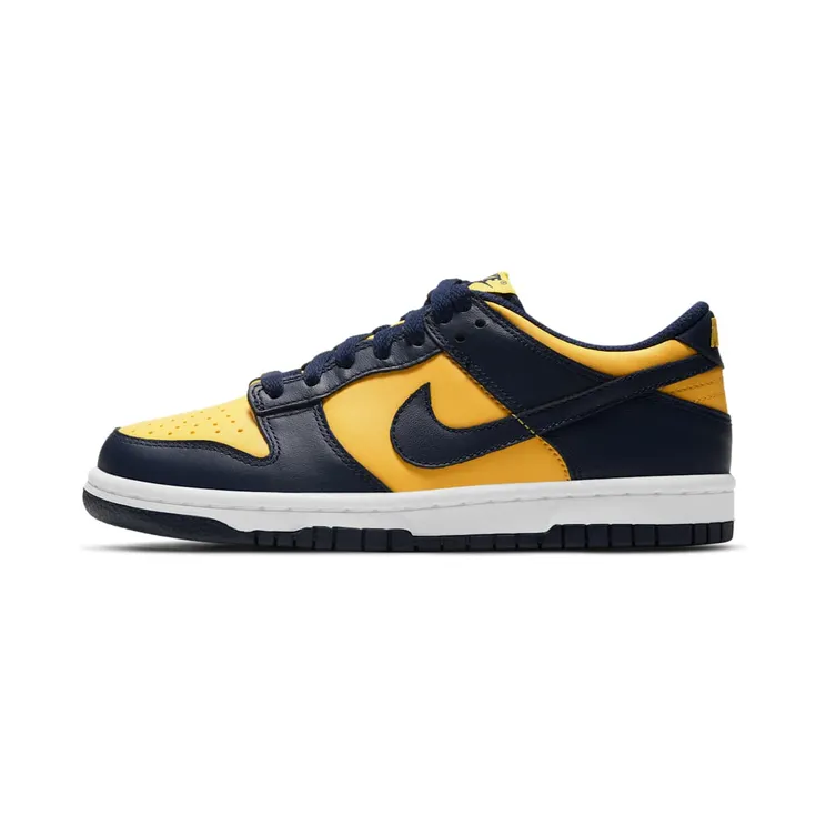 Nike Dunk Low Michigan (GS) (2021) – Varisty “Varsity Maize / White / Total Orange / Midnight Navy” (CW1590-700)