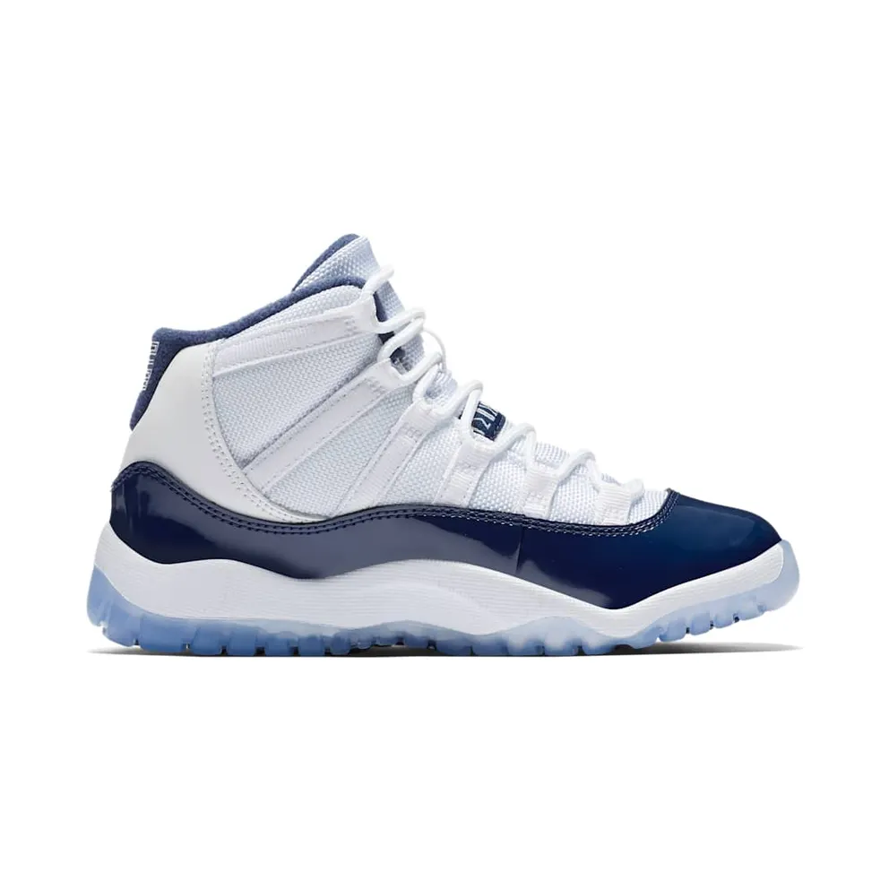 Jordan 11 Retro UNC Win Like 82 (Preschool) White/University Blue-Midnight Navy (378039-123)