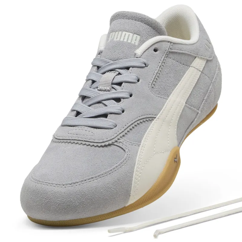 Puma Bella Mina Suède “Gray Echo / Gum” (407671_02)