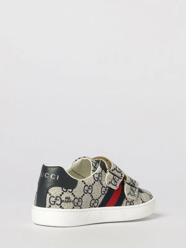 Gucci Ace GG Supreme Canvas Sneakers with Graphic Print Beige (463090FAFU18050) (2)