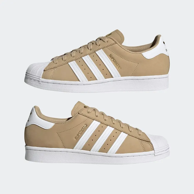 adidas Superstar Beige Tone / Cloud White / Gold Metallic (H00164)