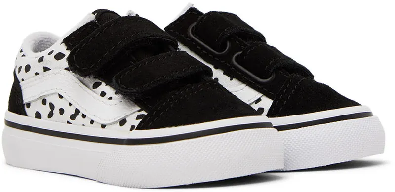 Vans Baby Black & White Old Skool V Sneakers (VN0A4VJJ6BT)