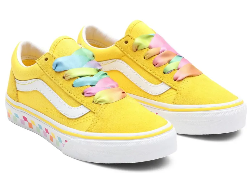 VANS Rainbow Lace Old Skool Kinderschoenen Geel (VN0A4BUU32X)