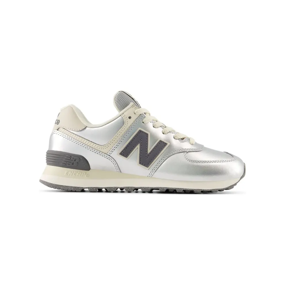 New Balance 574 Metallic Silver / Artic Grey (WL574MLG)