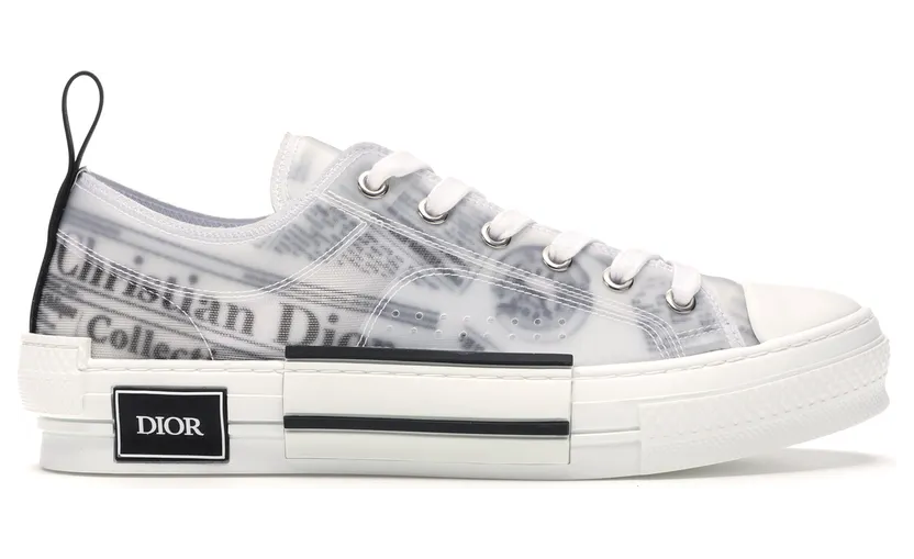 Dior B23 Low Top Daniel Asham Newspaper