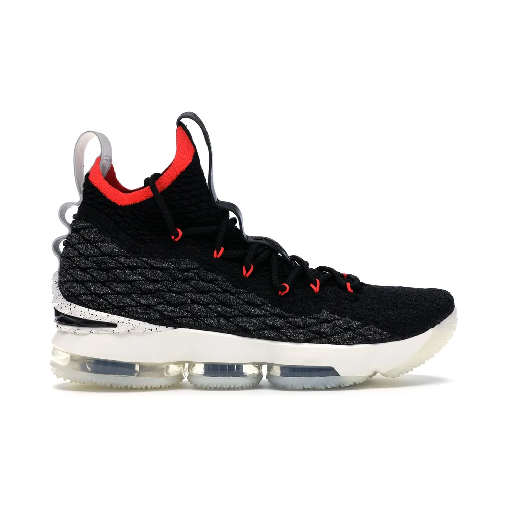 Nike LeBron 15 Black Bright Crimson Black/Black-Sail-Bright Crimson (AQ2363-002)