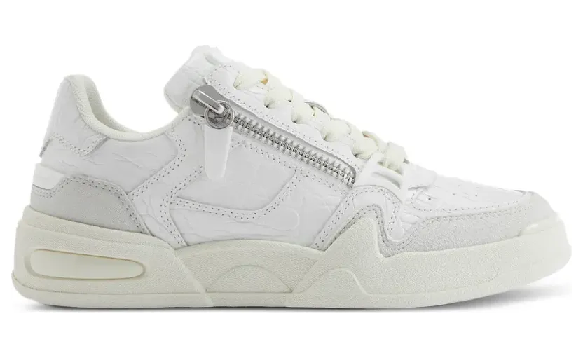 Giuseppe Zanotti met krokodillenprint en rits “White” (RM60002001)