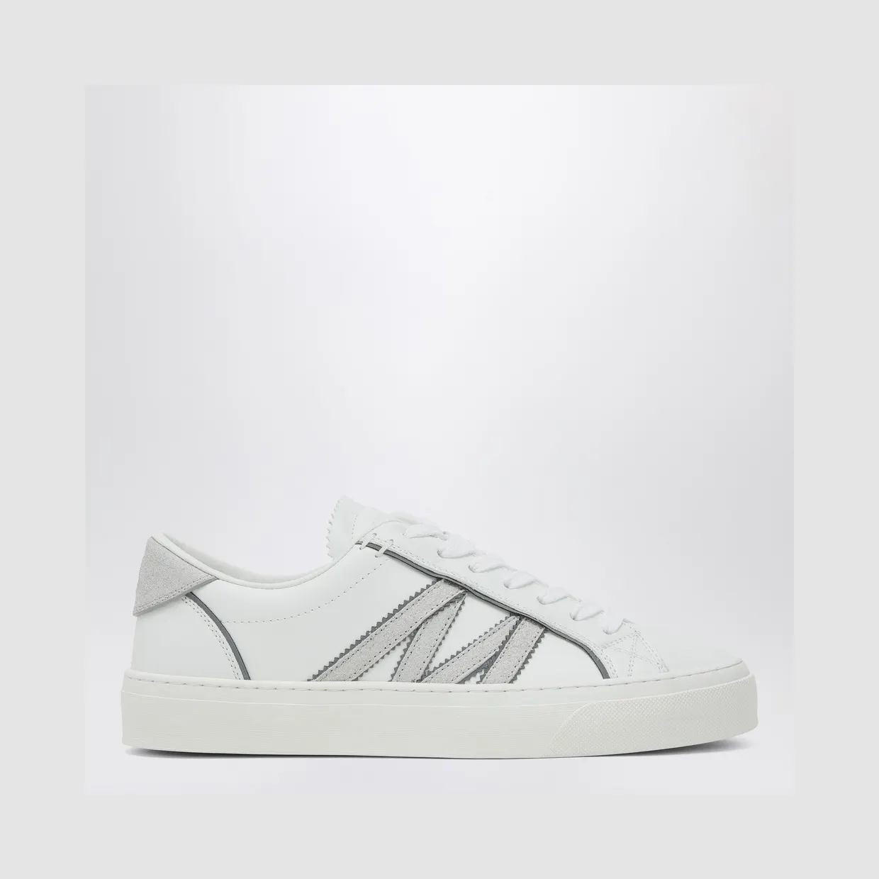 Moncler Leren met contrasterende hielinzet “White” (4M00070M7232)