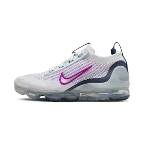 Nike Air VaporMax 2021 FK “White / Midnight Navy / Violet Frost / Metallic Silver” (DB1550-105)
