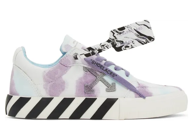 Off-White White and Purple Vulcanized Low Sneakers (OWIA178E20FAB0020136)