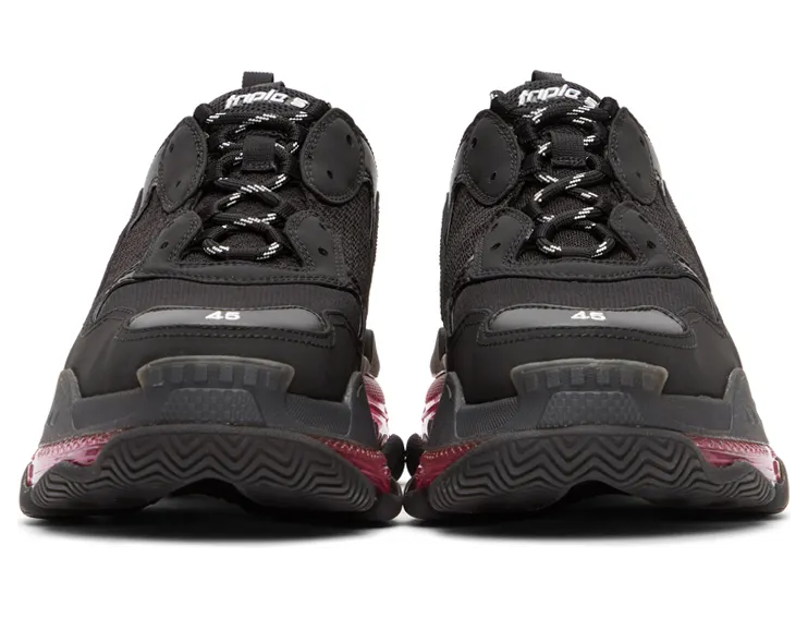 Balenciaga Black & Pink Triple S Sneakers (544351-W2FR1) (2)