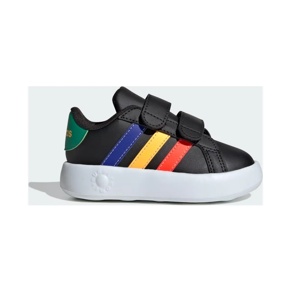 adidas Grand Court 2.0 Kids Core Black / Lucid Blue / Court Green (IE1372)