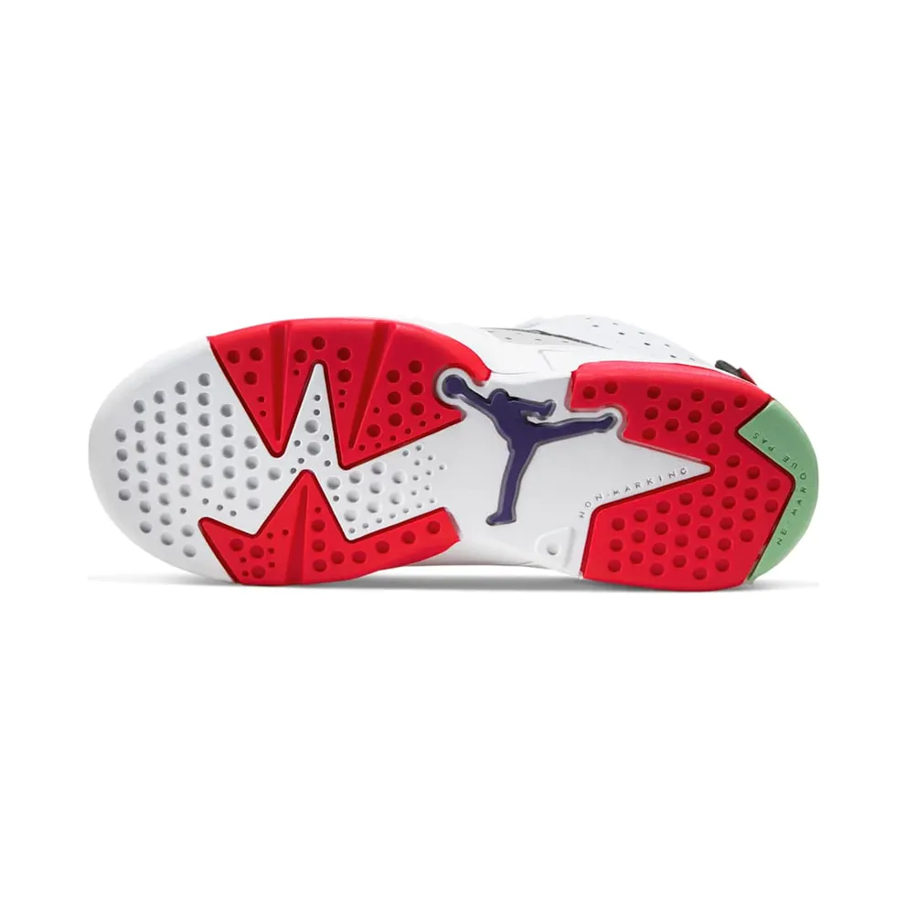 Jordan 6 Retro Hare (PS) Neutral Grey/White-True Red-Black (384666-062)