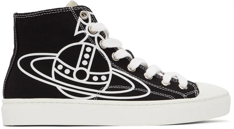 Vivienne Westwood Black Plimsoll High-Top Sneakers (75010001W-W0004-)