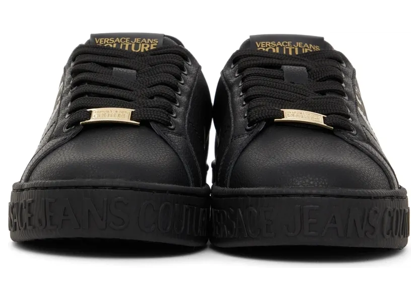 Versace Jeans Couture Black 88 V-Emblem Court Sneakers (E72YA3SK1 EZP098) (2)