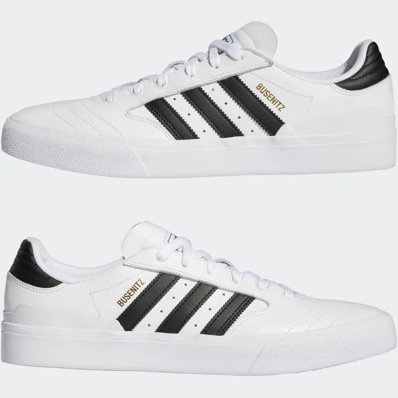 adidas Busenitz Vulc II Cloud White / Core Black / Gold Metallic (H04887)