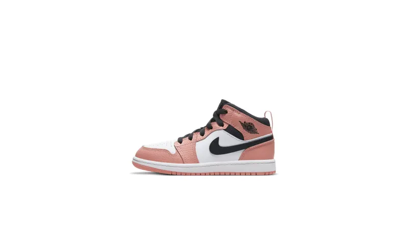 Jordan 1 Mid Pink Quartz (PS) Pink Quartz/Dark Smoke Grey-White (640737-603)