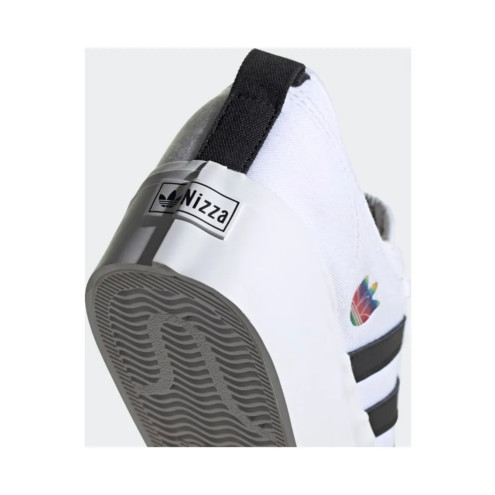 Adidas Nizza Platform ‘Colorful Trefoil’ Cloud White/Core Black/Gold Metallic (FX8538)