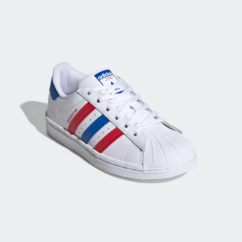 Adidas Superstar Cloud White / Blue / Scarlet (FW5850)