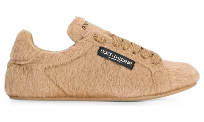 Dolce & Gabbana Portofino Soft alpaca sneakers – Beige (CS2471A3S55)