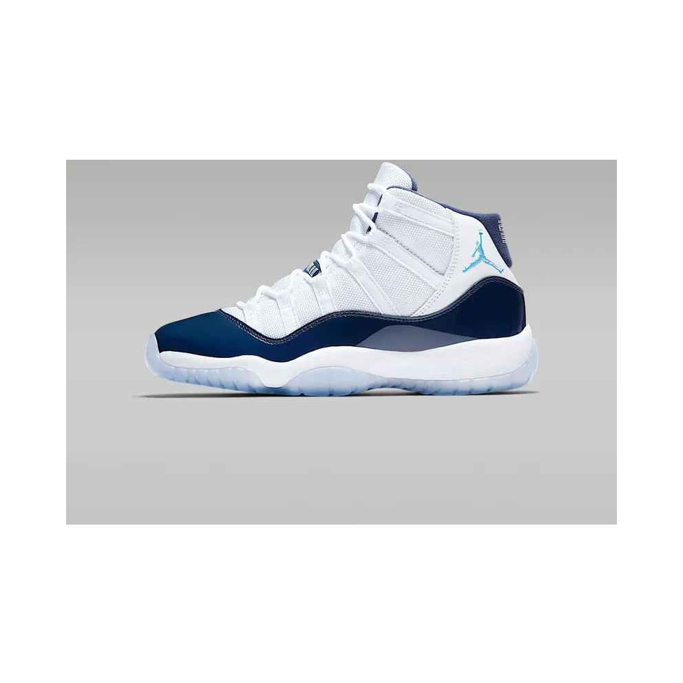 Jordan 11 Retro UNC Win Like 82 (GS) White/University Blue-Midnight Navy (378038-123)