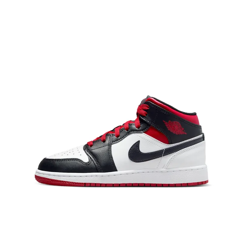 Air Jordan 1 Mid GS “Gym Red Black Toe” (DQ8423-106)