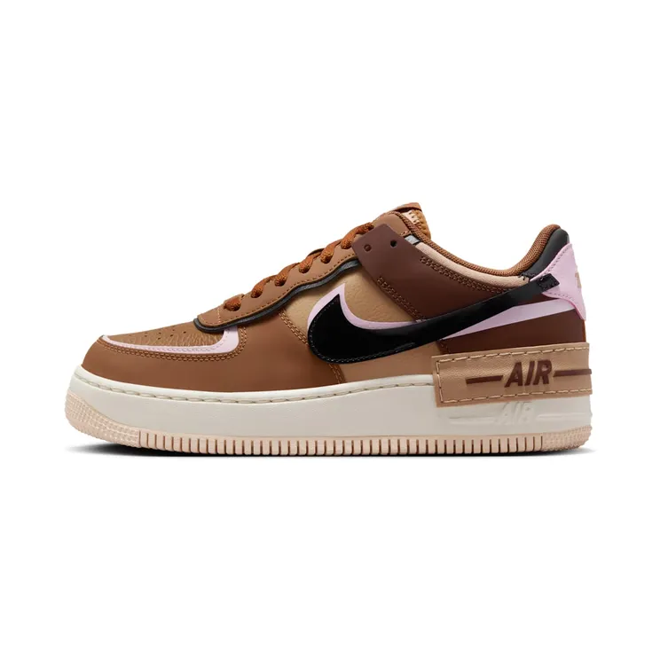 Nike Air Force 1 Low Shadow “Light British Tan / Pink Foam / Hemp / Black” (DZ1847-200)