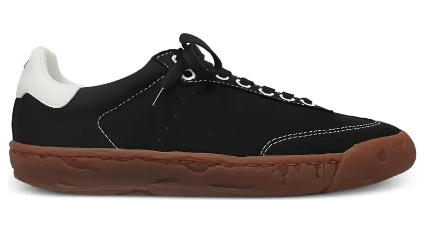 Maison MIHARA YASUHIRO Leren sneakers met contrasterend stiksel – Zwart (S16FW708)