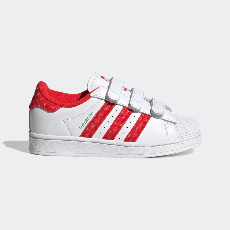 Adidas Superstar Cloud White / Vivid Red / Gold Metallic (IE4093)
