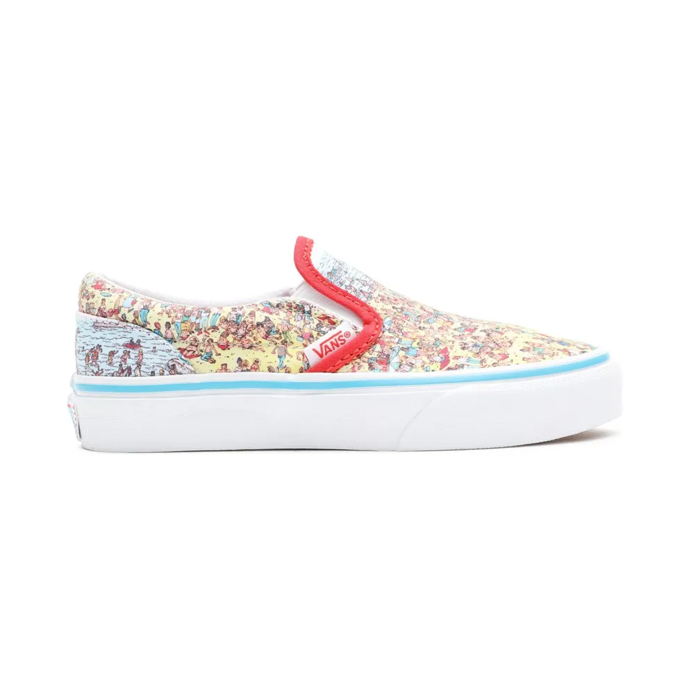 VANS Vans X Waar Is Wally? Classic Slip-on Kids’ Shoes (Multicolour)