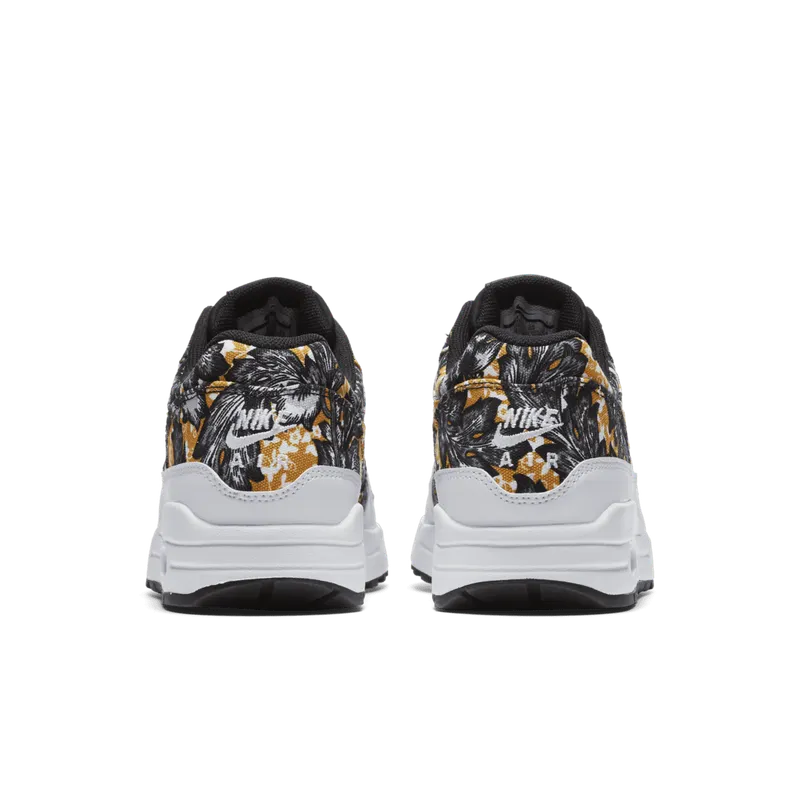 Nike Air Max 1 Tropical Floral (W) White/University Gold-Black (633737-100)