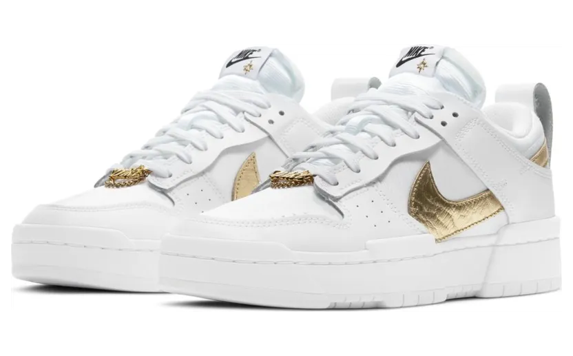 Nike Dunk Low Disrupt ‘White Metallic Gold’ White/White/Metallic Gold (DD9676-100)