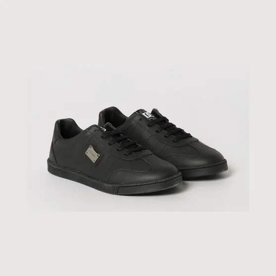 Dolce & Gabbana Boy’s Low-Top Smooth Calfskin Leather Sneakers Black (DA5300A104880999)