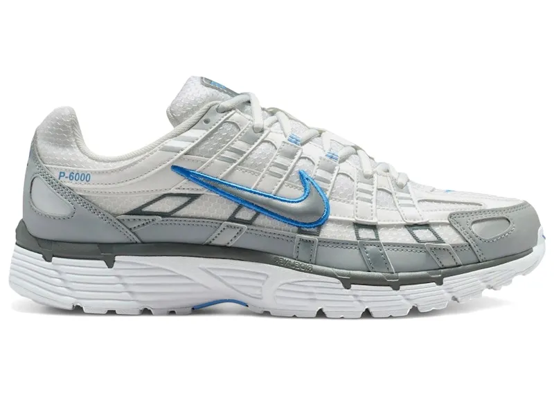 Nike P-6000 White Metallic Silver Blue (IR1477-121)