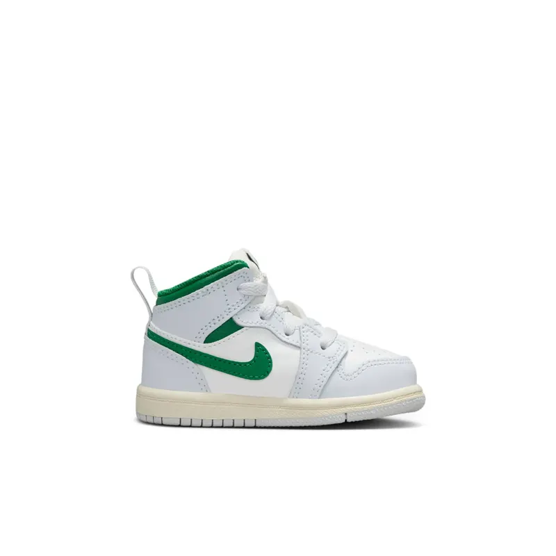 Jordan 1 Mid TD “Summit White Pure Platinum Sail Pine Green” (DQ8425-142)