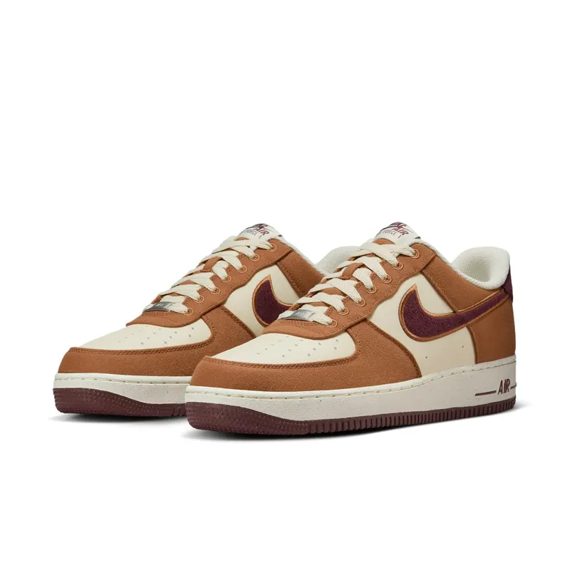 Nike Air Force 1 ’07 LV8 (british tan / burgundy crush) – FQ8713-200