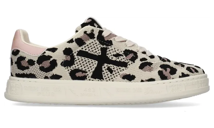 Premiata Quinn sneakers met luipaard-print – Beige (QUINND8257)