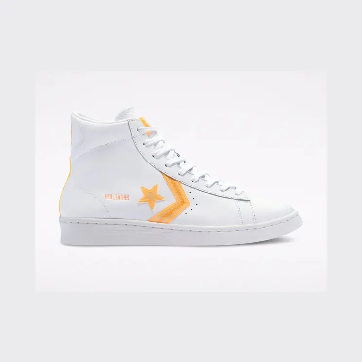 Converse Pro Leather High ‘Hi-Vis Collection – White Flash Orange’ White/Flash Orange/White (169500C)