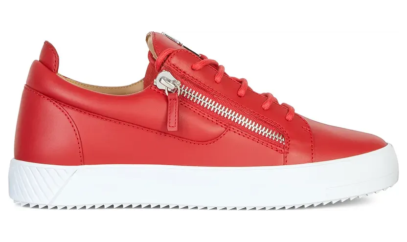 Giuseppe Zanotti Frankie Sneakers mit doppeltem Reißverschluss – Rot (RU90104K02)