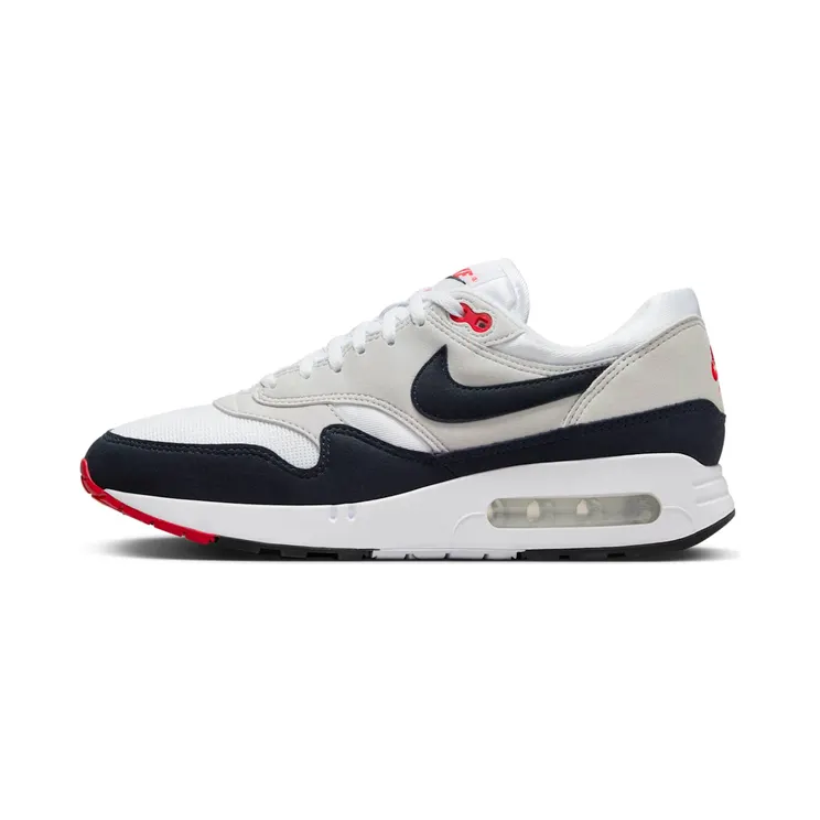 Nike Air Max 1 ’86 Big Bubble OG Obsidian USA “White / Light Neutral Grey / University Red / Obsidian” (DQ3989-101)