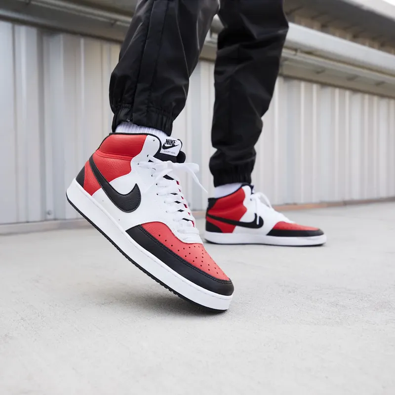 Nike Court Vision Mid White Red Black (DM1186-600)