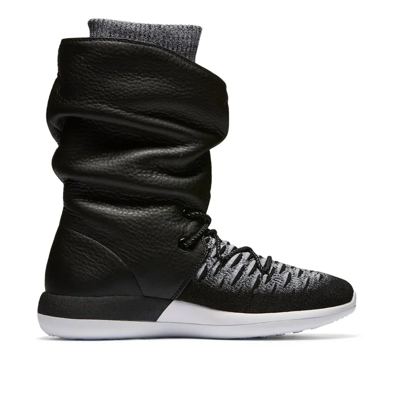 Nike Roshe Two Flyknit Hi Black/White/Metallic Gold/Black (861708-002)