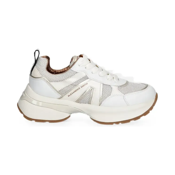 Alexander Smith Victoria chunky-sole panelled “White” (ASBDVIW1079)