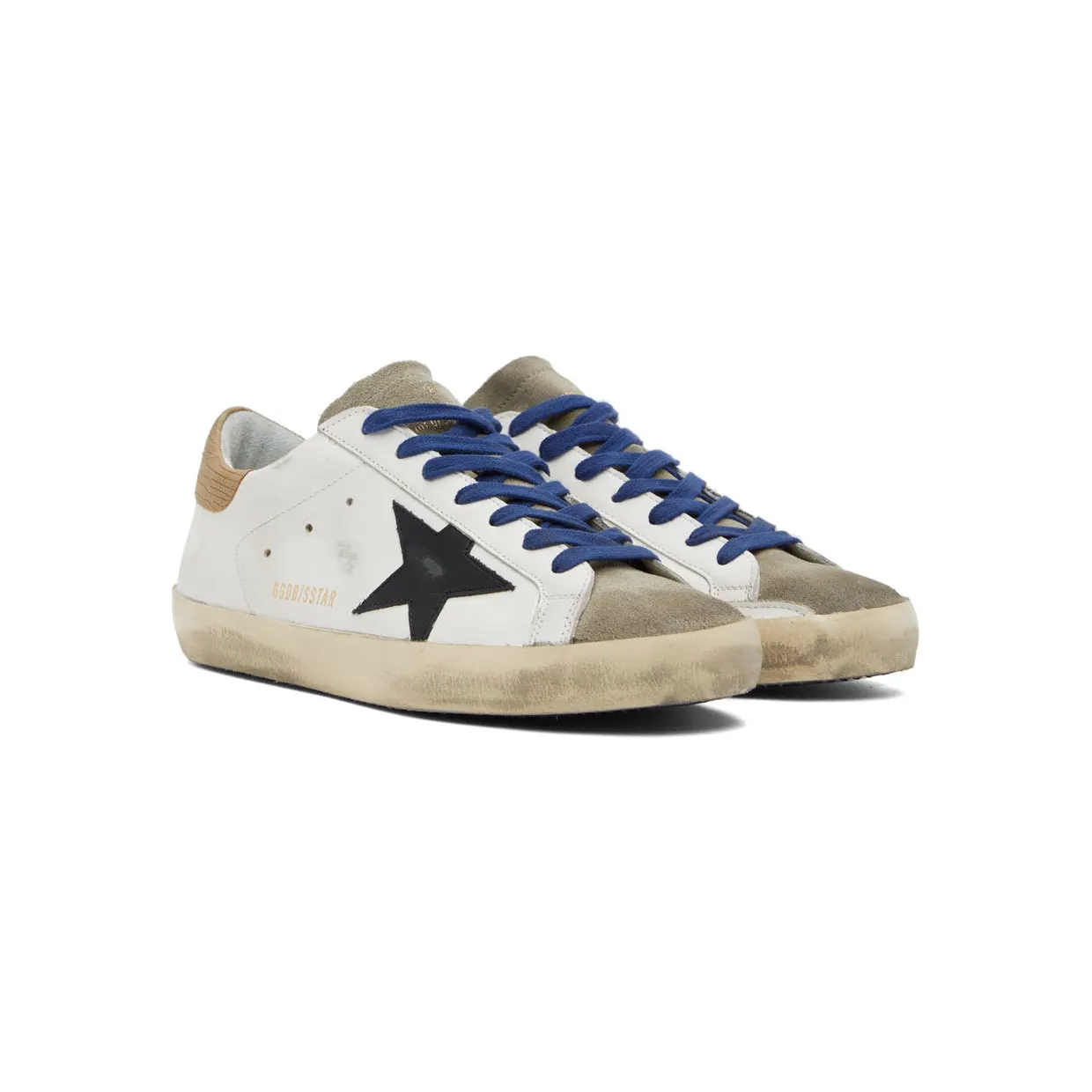 Golden Goose White & Taupe Super-Star Classic Sneakers (GMF00101.F003208.11178) (4)