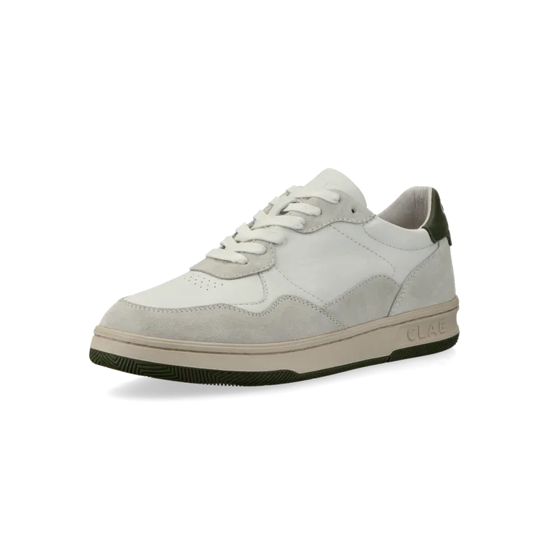 CLAE Elford (white leather olive) – CL23CEF01