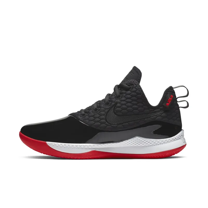 Nike Lebron Witness 3 PRM Black Black/White-University Red-Black (BQ9819-001)