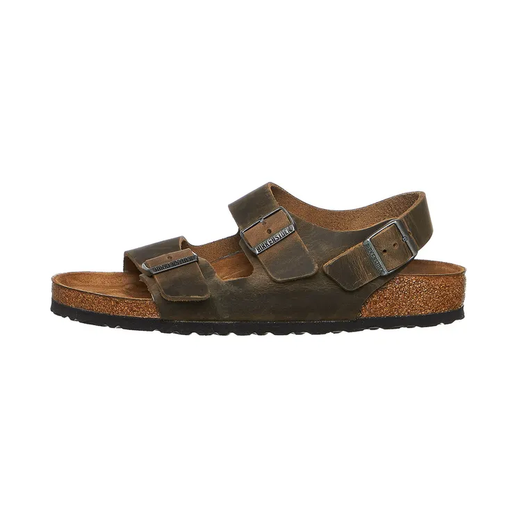 Birkenstock Milano BS Oiled Leather Faded Khaki (1019336)