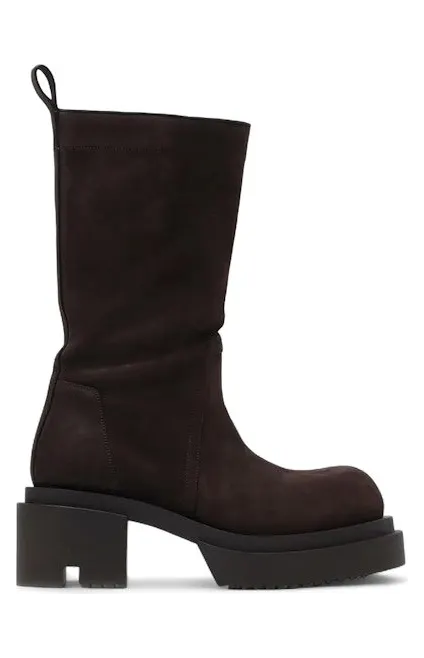 Rick Owens Concordians Calf Pull On Bogun Boot Brown (RP02E4834 LWN 04)